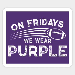 On Fridays We Wear Purple // Vintage School Spirit // Go Purple Sticker